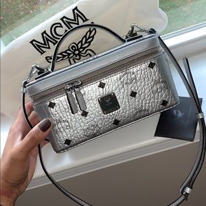 MCM Mini Visetos Rockstar Vanity Case - Silver